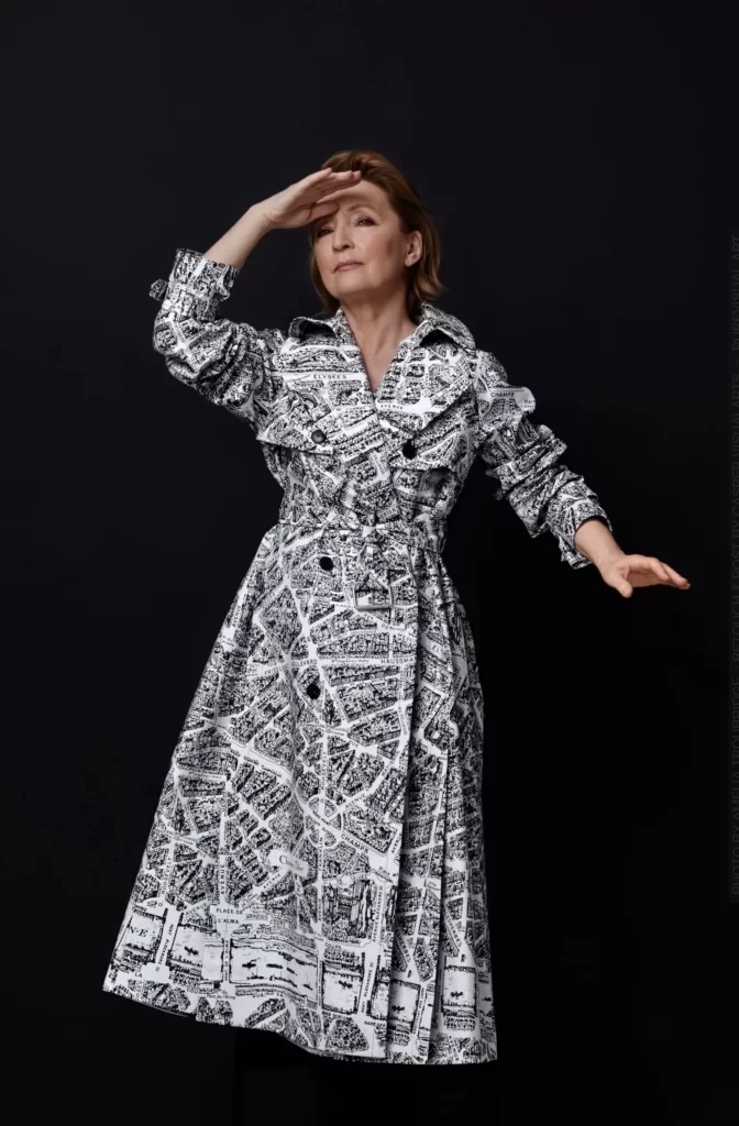 Lesley Manville wearing a coat by Amelia Troubridge, Retouch & Post by Casper VisualArts (purevisual art)